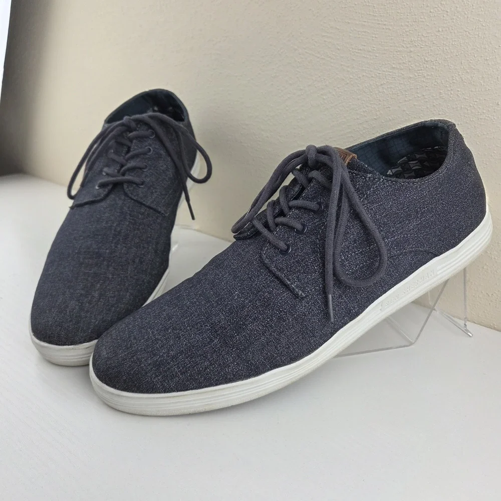Ben Sherman Oxford Blue Lace Up Shoes Canvas  Comfort Sneakers‎ Men's Size 13